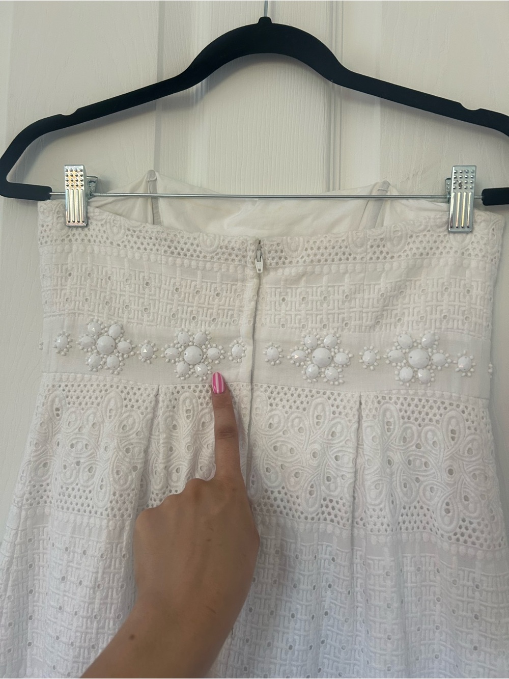 Lilly Pulitzer White Eyelet Strapless Marta Dress Size 2 - Picture 8 of 12